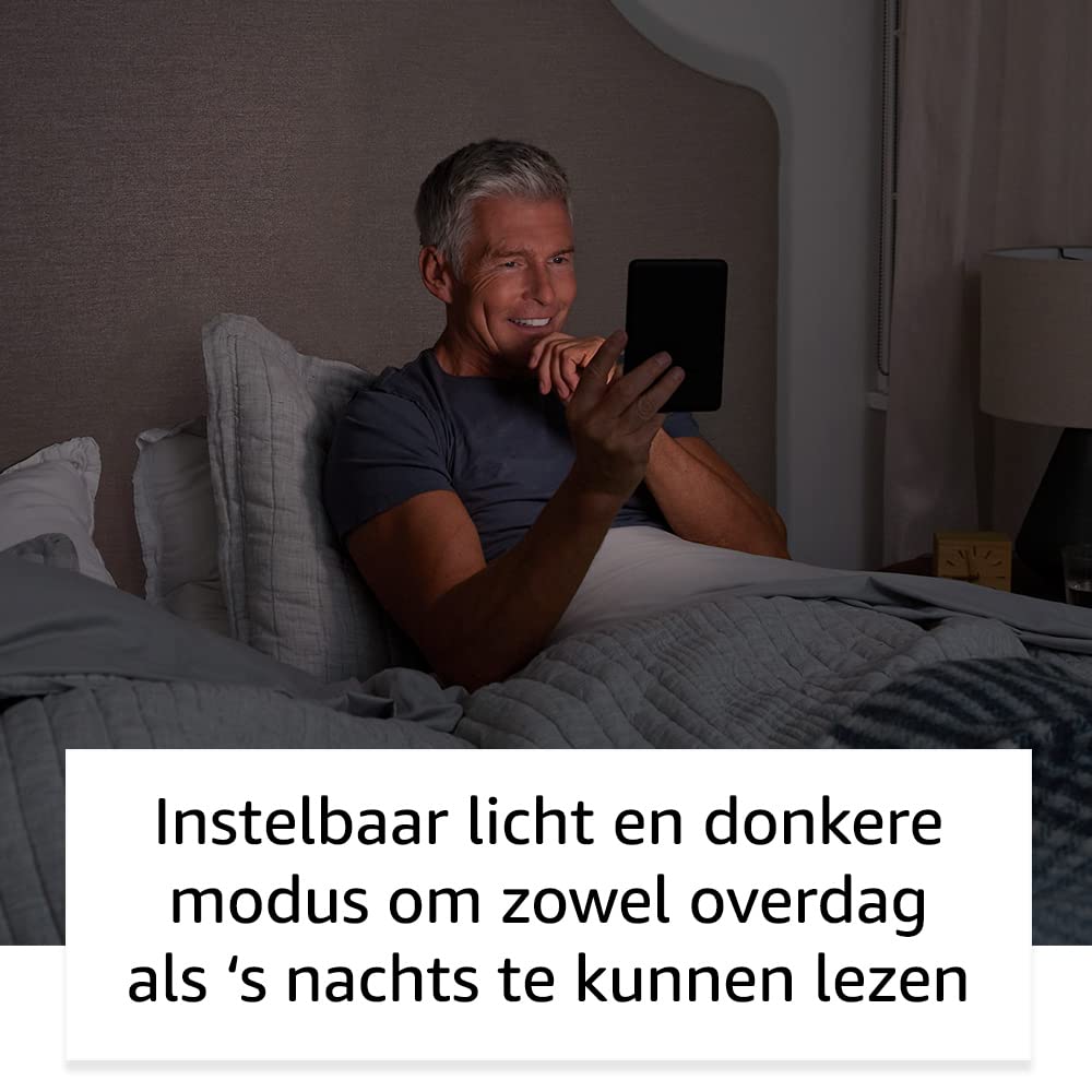 Kindle (2022) – de lichtste en meest compacte Kindle, nu met een 6” scherm met een hoge resolutie van 300 ppi en 2x zoveel opslagruimte | Denim