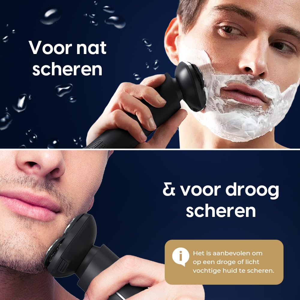 Mancraft 3 in 1 Scheerapparaat Mannen - Met Reisetui en Oplaadstation - Neus en Trimmer Opzetstuk