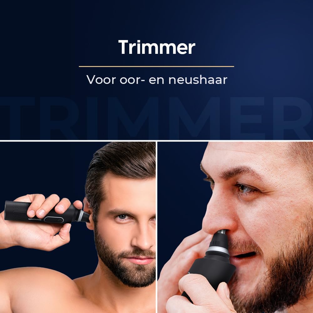 Mancraft 3 in 1 Scheerapparaat Mannen - Met Reisetui en Oplaadstation - Neus en Trimmer Opzetstuk