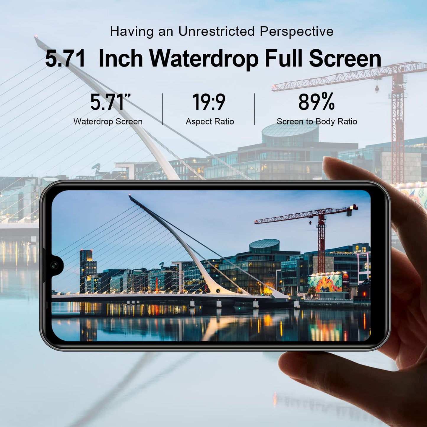 Smartphone ontgrendelde EL KXD A1, Dual SIM 3G LTE mobiele telefoon (Zwart)