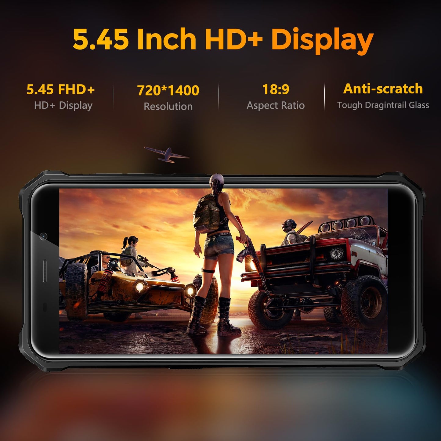 FOSSiBOT F101 PRO Robuuste smartphone 15+128GB Android 13 5,45" HD+ 1,32” scherm, 10600mAh robuuste mobiele telefoon, IP68 IP69K, 24+8MP camera Robuuste telefoon Dual SIM 4G ontgrendeld GPS/OTG