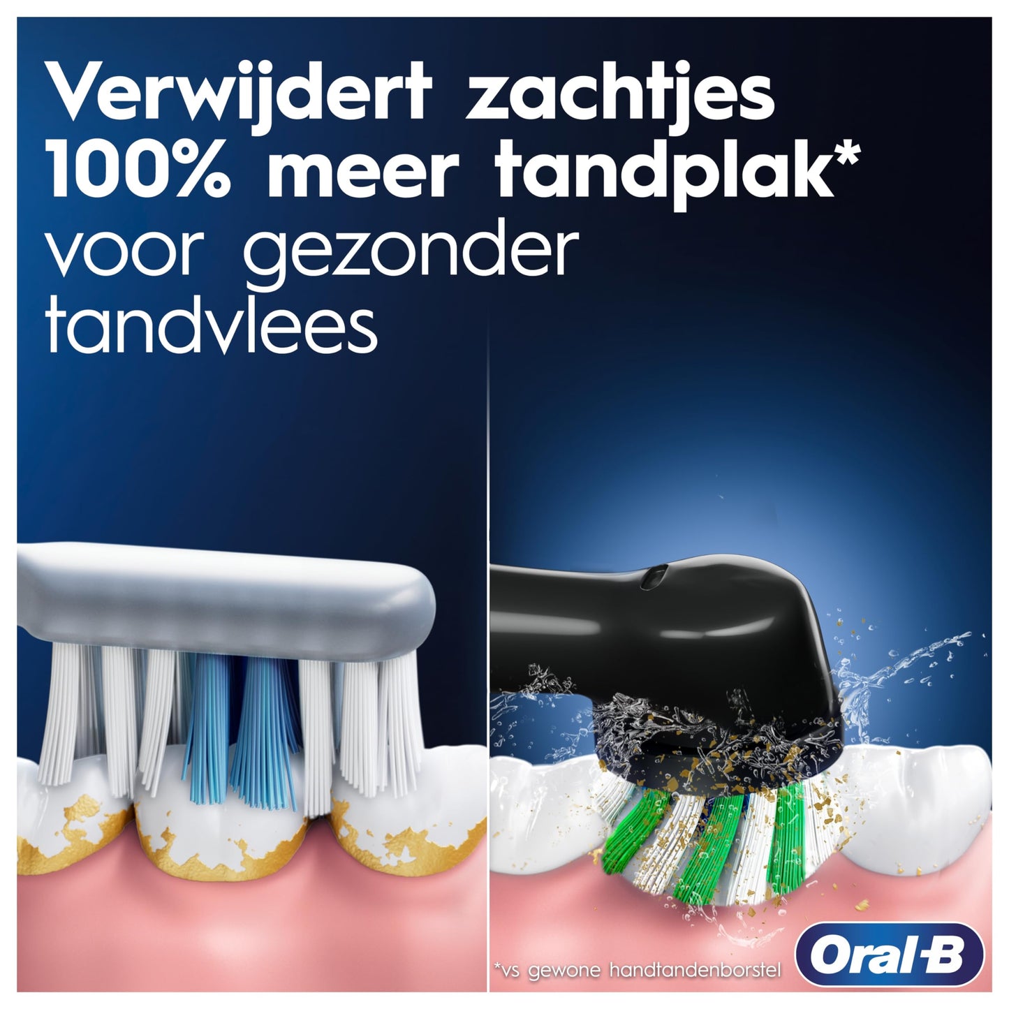 Oral B 8006540759912 Oral-B Pro 3 3500 Zwart Elektrische Tandenborstel, 1 Reisetui, 2 Opzetborstels, Ontworpen Door Braun