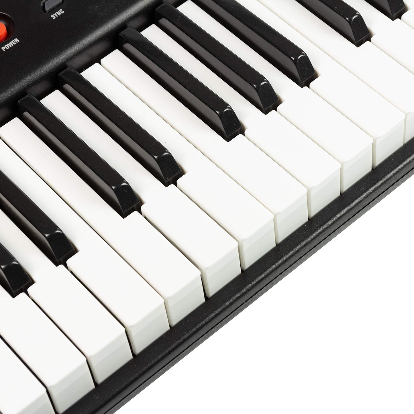 RockJam RJ361 61 Key Keyboard Piano met bladmuziekstandaard Piano Note Sticker Voeding en gewoon pianotoepassing, Zwart