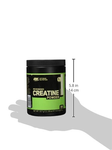 Optimum Nutrition Gemicroniseerd Creatinepoeder, 100% Puur Creatine Monohydraatpoeder voor Prestaties en Spierkracht, Niet-gearomatiseerd, 93 Porties, 317 g