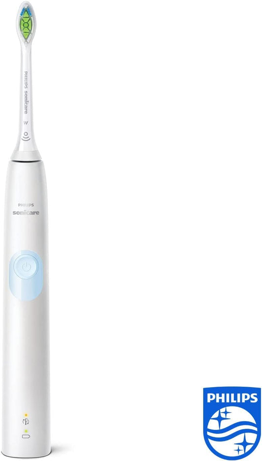 Philips Sonicare Elektrische Tandenborstel ProtectiveClean 4300 Duo - Gezonder tandvlees - Ingebouwde poetsdruksensor -1 Poetstand - Signaal opzetborstel vervangen - HX6807/35