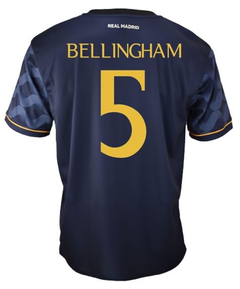 Real Madrid Tweede shirt van het seizoen 2023-2024 - Bellingham 5 - officiële replica met officiële licentie - volwassenen