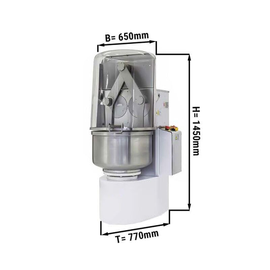 GGM Gastro | TKAZ60 | Bakkerij deegmenger - 80 liter / 60 kg - 2 snelheden - met verlengde armen