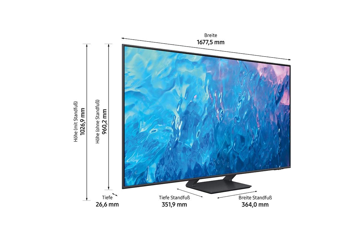 Samsung QLED 4K Q70C 65 inch televisie (GQ65Q70CATXZG, Duits model), Quantum processor 4K, Motion Xcelerator Turbo+, Quantum HDR, Smart TV [2023]