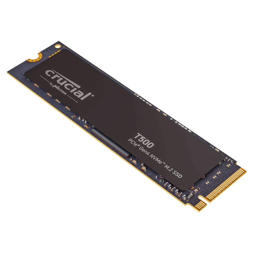 Crucial T500 1TB PCIe Gen4 NVMe M.2 Interne Gaming SSD (Solid State Drive), Tot 7300MB/s, Compatibel met Laptop en Desktop, Microsoft DirectStorage - CT1000T500SSD8