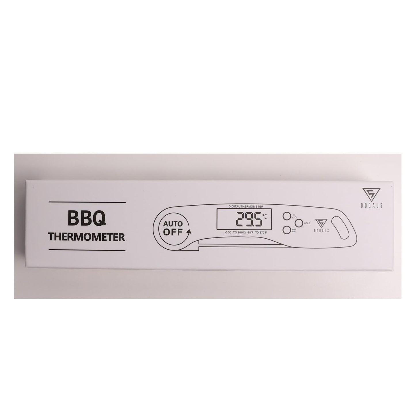 Vleesthermometer, DOQAUS Keukenthermometer Barbecuethermometer, Digitale Instant-thermometer met 3s Directe Uitlezing, Opvouwbare Lange Sonde en LCD-scherm, voor Keuken, Grill, BBQ