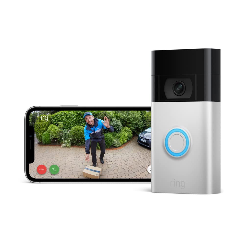 Ring Video Doorbell van Amazon | 1080p HD-video, geavanceerde bewegingsdetectie, en eenvoudige installatie (2. gen) | Inclusief proefabonnement van 30 dagen op Ring Protect Plus