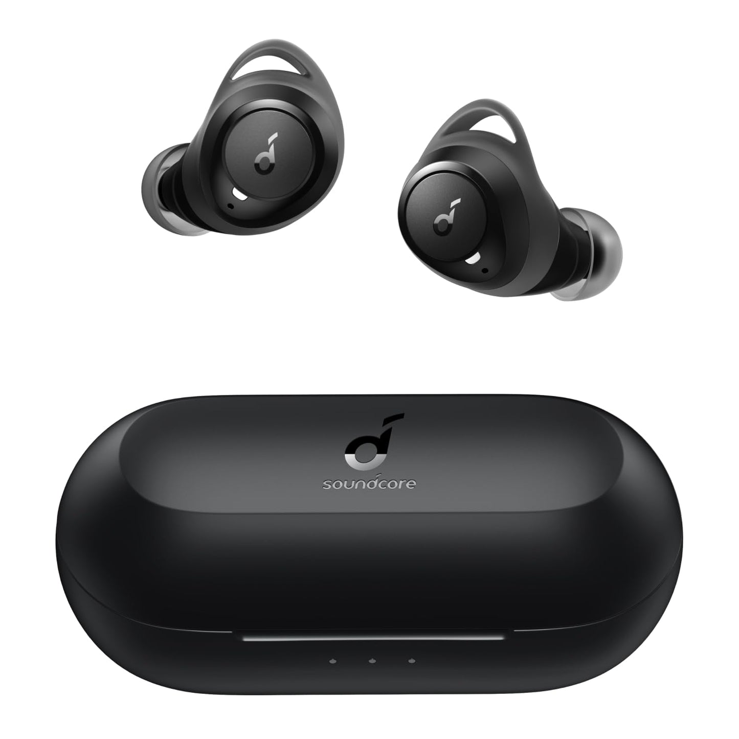 Soundcore by Anker A1 True Wireless Earbuds, krachtig aangepast geluid, 35u speeltijd, draadloos opladen, snelladen via USB-C, IPX7-waterdicht, knopbediening, Bluetooth-oordopjes, pendelen, sport