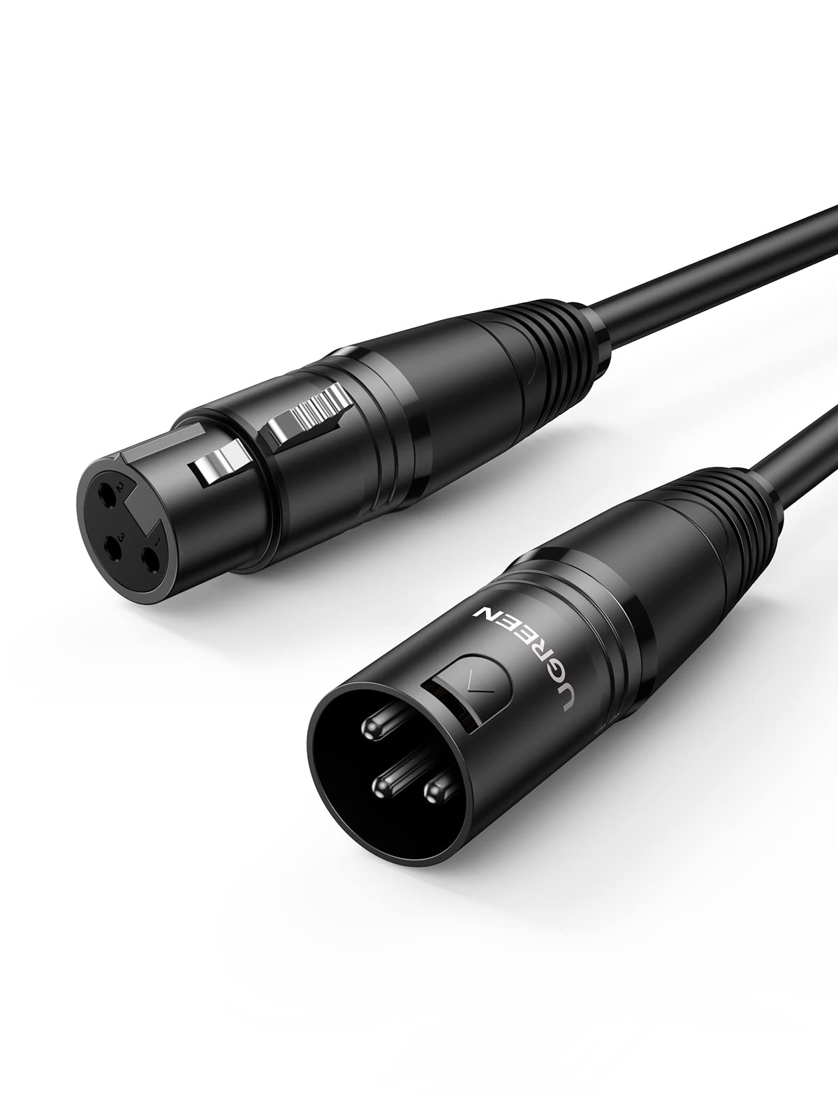 UGREEN XLR Kabel XLR naar XLR Microfoon Kabel Compatibel met Microfoon Luidspreker Mixer Camerer Versterker enz. (1M)