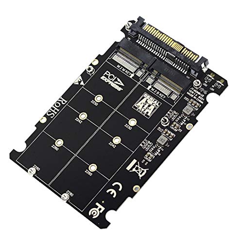 WXHN 2 in 1 M.2 NVMe SATA U2PCB M.2 NVME SSD Key M Key B SSD to U.2 SFF-8639 Adapter PCIe M2 Converter Desktop Computer Parts