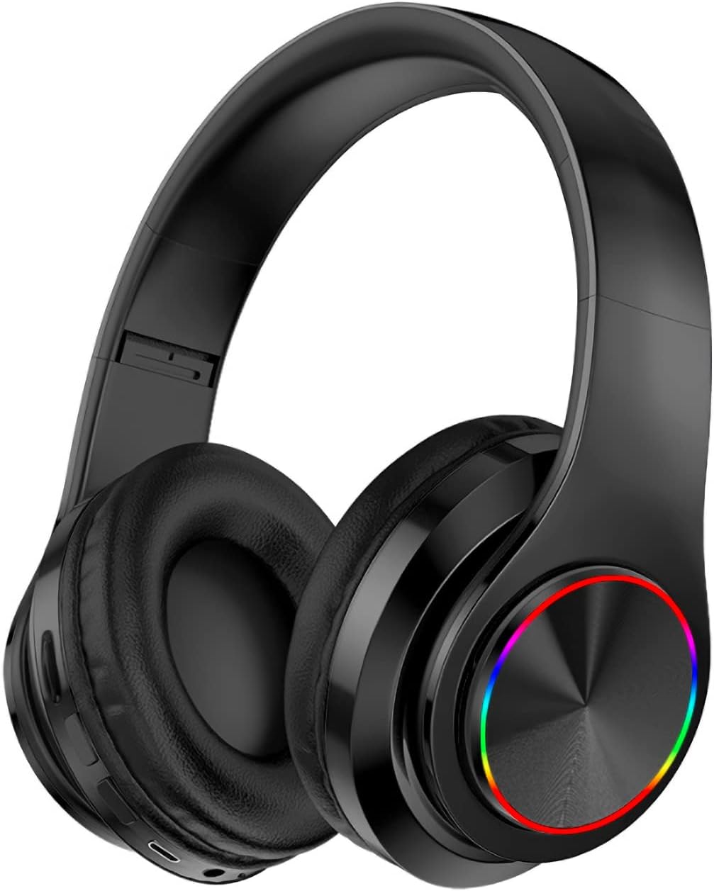 MUARRON Hoofdtelefoon, bluetooth 5.0 draadloze over-ear hoofdtelefoon met microfoon, hifi-stereo, opvouwbare draadloze headset, onderweg muziek beluisteren en telefoneren, zwart