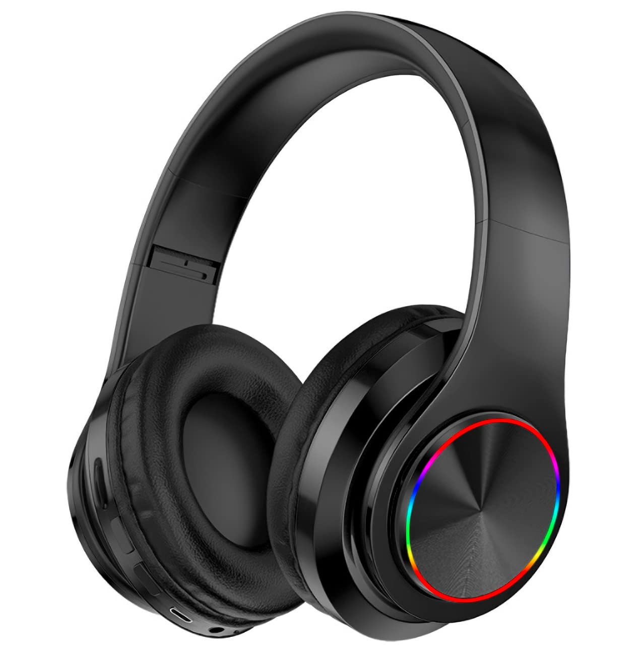 MUARRON Hoofdtelefoon, bluetooth 5.0 draadloze over-ear hoofdtelefoon met microfoon, hifi-stereo, opvouwbare draadloze headset, onderweg muziek beluisteren en telefoneren, zwart