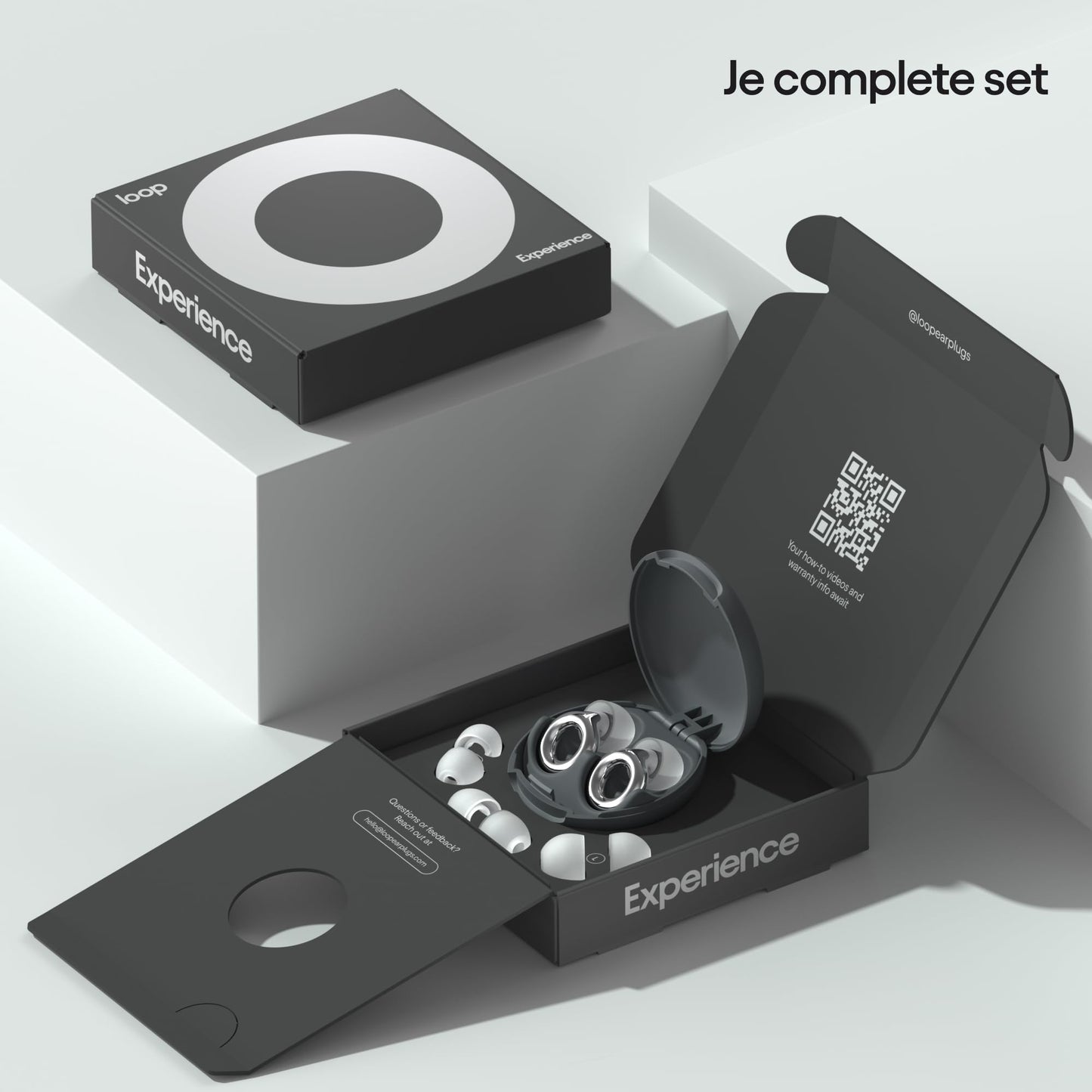 Loop Experience-oordopjes voor concerten – Gehoorbescherming met heldere geluidsweergave voor geluidsdemping, motorrijders, werk en gevoeligheid voor geluid - 8 dopjes – SNR 18 dB demping - Zilver
