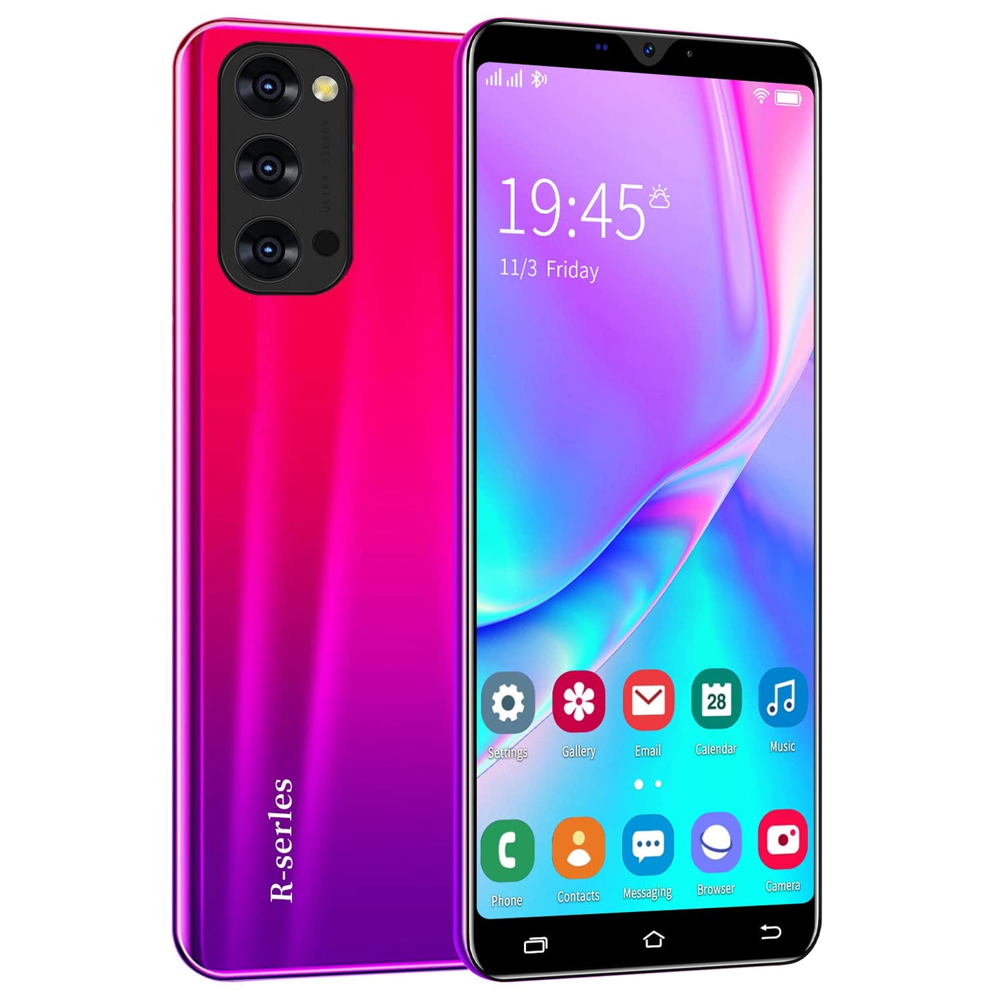 Android smartphones, 5,5 inch mobiele telefoon, Quad-Core, 4 GB ROM [uitbreidbaar tot 32 GB], Dual Sim Dual Cameras, Bluetooth, GPS, Wifi Cell Phones (Reno4-roze)