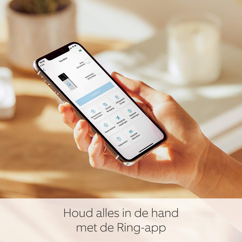 Ring Video Doorbell van Amazon | 1080p HD-video, geavanceerde bewegingsdetectie, en eenvoudige installatie (2. gen) | Inclusief proefabonnement van 30 dagen op Ring Protect Plus