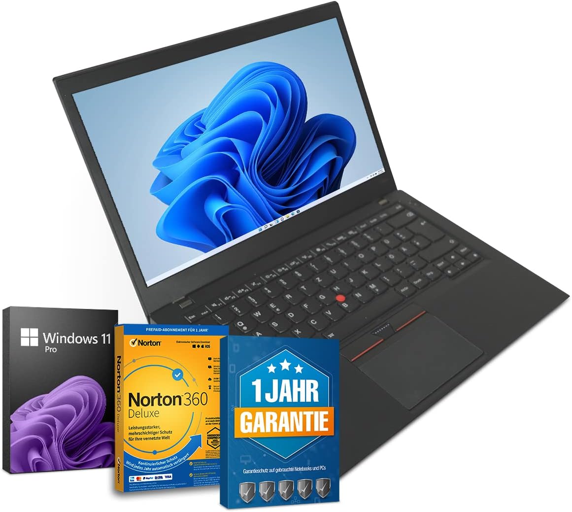 Lenovo ThinkPad T470s UltraBook 14 inch Full HD laptop Intel Core i5-6300U @ tot 3 GHz 8 GB 256 GB SSD met Windows 11 Pro & gratis antivirussoftware incl. 1 jaar garantie (gereviseerd)