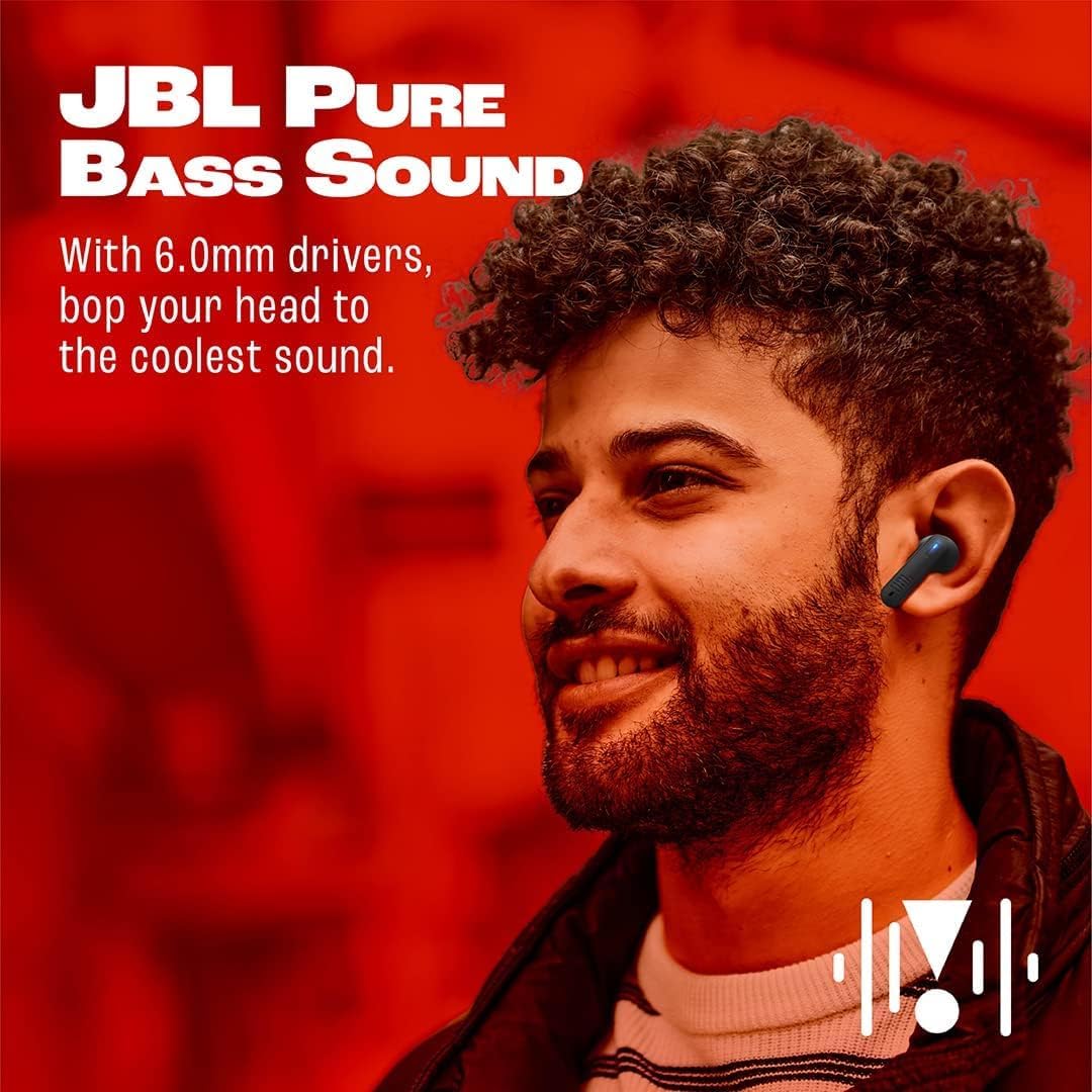 JBL Tune 230 True Wireless draadloze oordopjes met Active Noise Cancelling, JBL Pure Bass Sound, IPX4-waterbestendig, Smart Ambient, 4 microfoons en 40 uur afspeeltijd ; Zwart