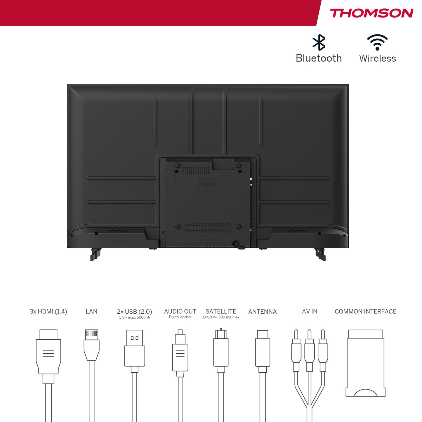 THOMSON 43-inch (109 cm) Full HD Smart Android TV (WLAN, HDR, drievoudige tuner DVB-C/S2/T2, Netflix, Youtube, Prime Video, Disney+) - 43FA2S13-2023