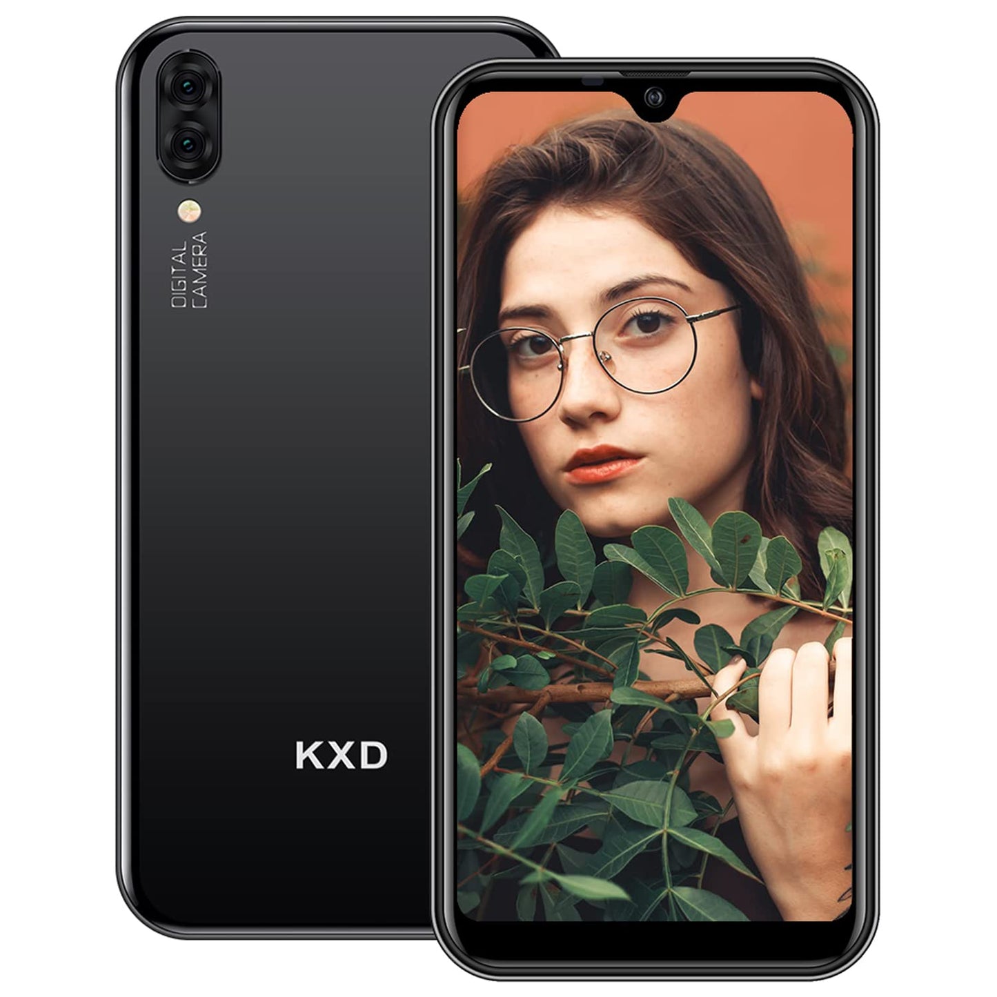 KXD A1 Smartphone, mobiele telefoon, Unlocked SIM Free, voordelige Android smartphone, 5,7 inch (14,7 cm), 1 GB RAM + 16 GB ROM, uitbreidbaar tot 128 GB, 2500 mAh, dubbele achteruitrijcamera's, telefoon met dual-sim (zwart)