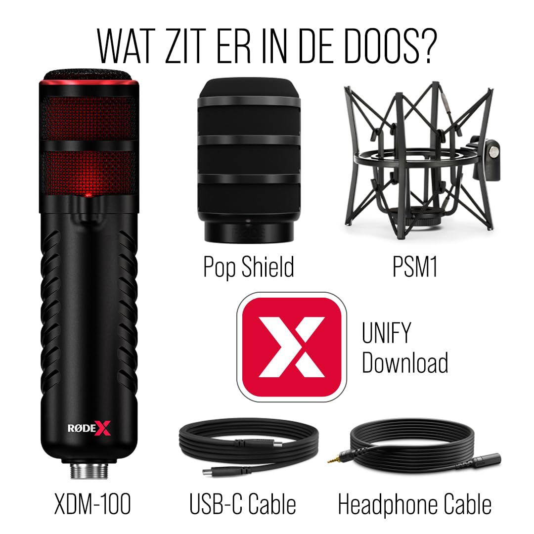 RØDE XDM-100 Professionele USB Dynamische Microfoon en Virtuele Mix Oplossing Voor Streamers en Gamers