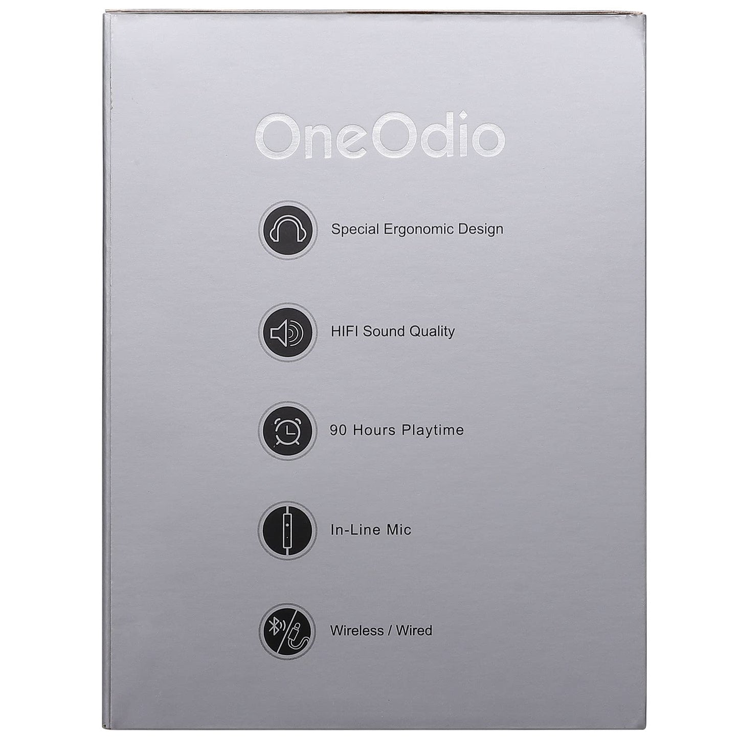 OneOdio Bluetooth over-ear hoofdtelefoon, tot 110 uur en BT 5.2, gesloten muziek, draadloze hoofdtelefoon met 50 mm driver, hifi stereo opvouwbare bas-headset met microfoon voor laptop/mobiele telefoon/pc