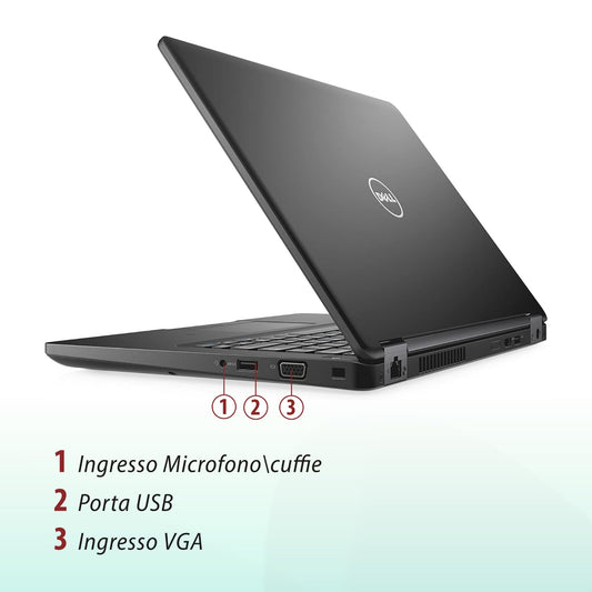 Dell Latitude 5480 14 inch HD Intel Core i5 256GB SSD harde schijf 8GB geheugen Windows 10 Pro webcam business notebook laptop (gereviseerd)