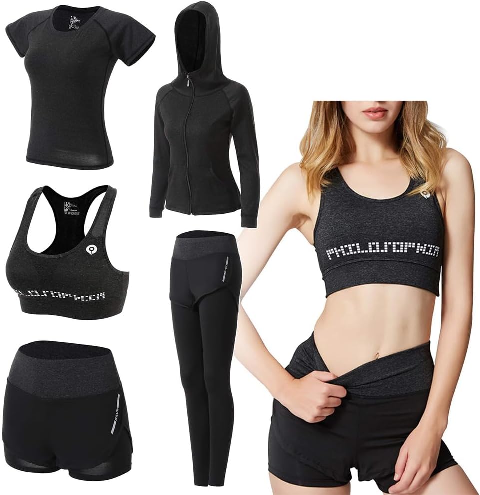 ODWTMRK Sportset dames joggingpak sportkleding vrouwen workout set trainingspak yoga kleding sport outfit fitness set vrijetijdspak