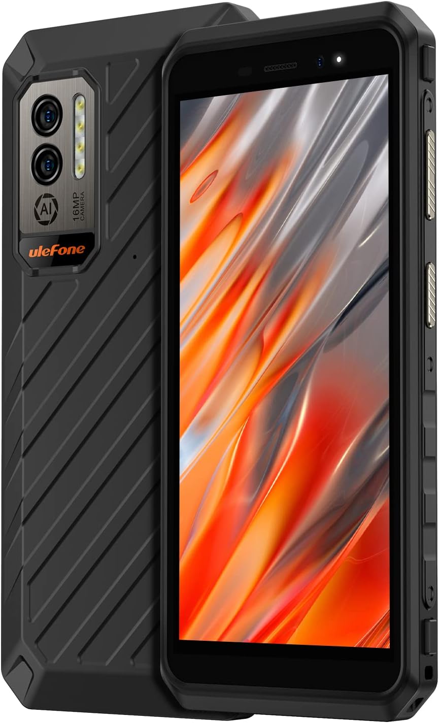 Ulefone Armor X11 Android 13 Outdoor Smartphone zonder abonnement, 8150 mAh accu, 3-kaartsleuven, 16 MP onderwatercamera, Helio A22 8 GB + 32 GB, 5,45 inch IP68 waterdichte mobiele telefoon, gezichtsontgrendeling, NFC GPS