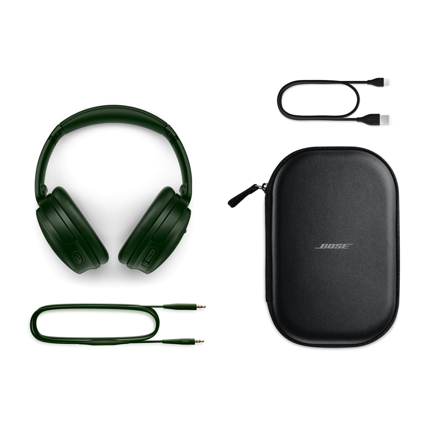 Bose QuietComfort Draadloze noise cancelling-hoofdtelefoon, Bluetooth over-ear hoofdtelefoon met afspeeltijd tot 24 uur, Cypresgroen - Limited-Edition