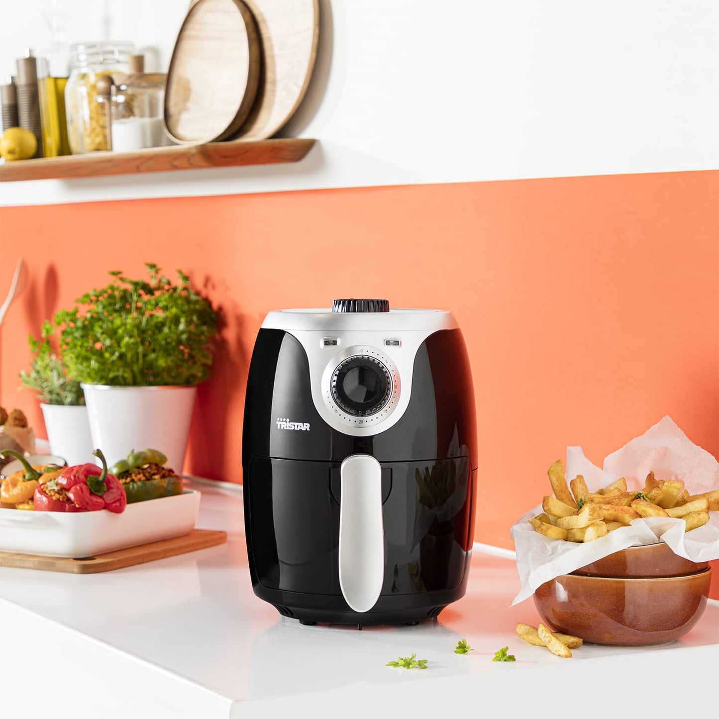 Tristar Airfryer Mini FR-6980 – Inhoud 2 Liter - 1000 Watt - Extra knapperig resultaat zonder olie