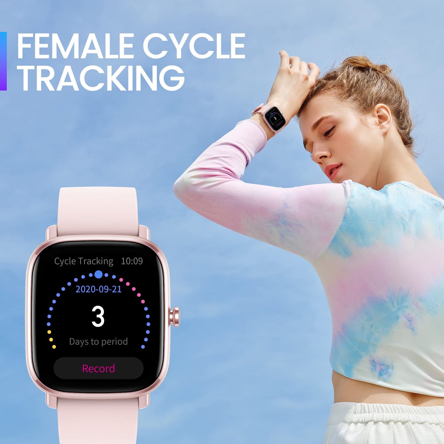 Amazfit Smartwatch GTS 2 Mini Fitness horloge 1,55 inch AMOLED-display, GPS activiteitstracker, Alexa, 5 ATM, bewaking van de hartslag, SpO2 voor dames en heren