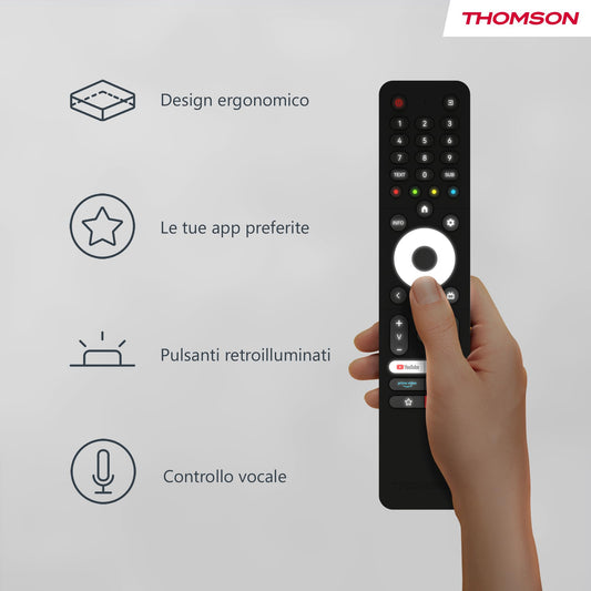 THOMSON 43-inch (109 cm) Full HD Smart Android TV (WLAN, HDR, drievoudige tuner DVB-C/S2/T2, Netflix, Youtube, Prime Video, Disney+) - 43FA2S13-2023