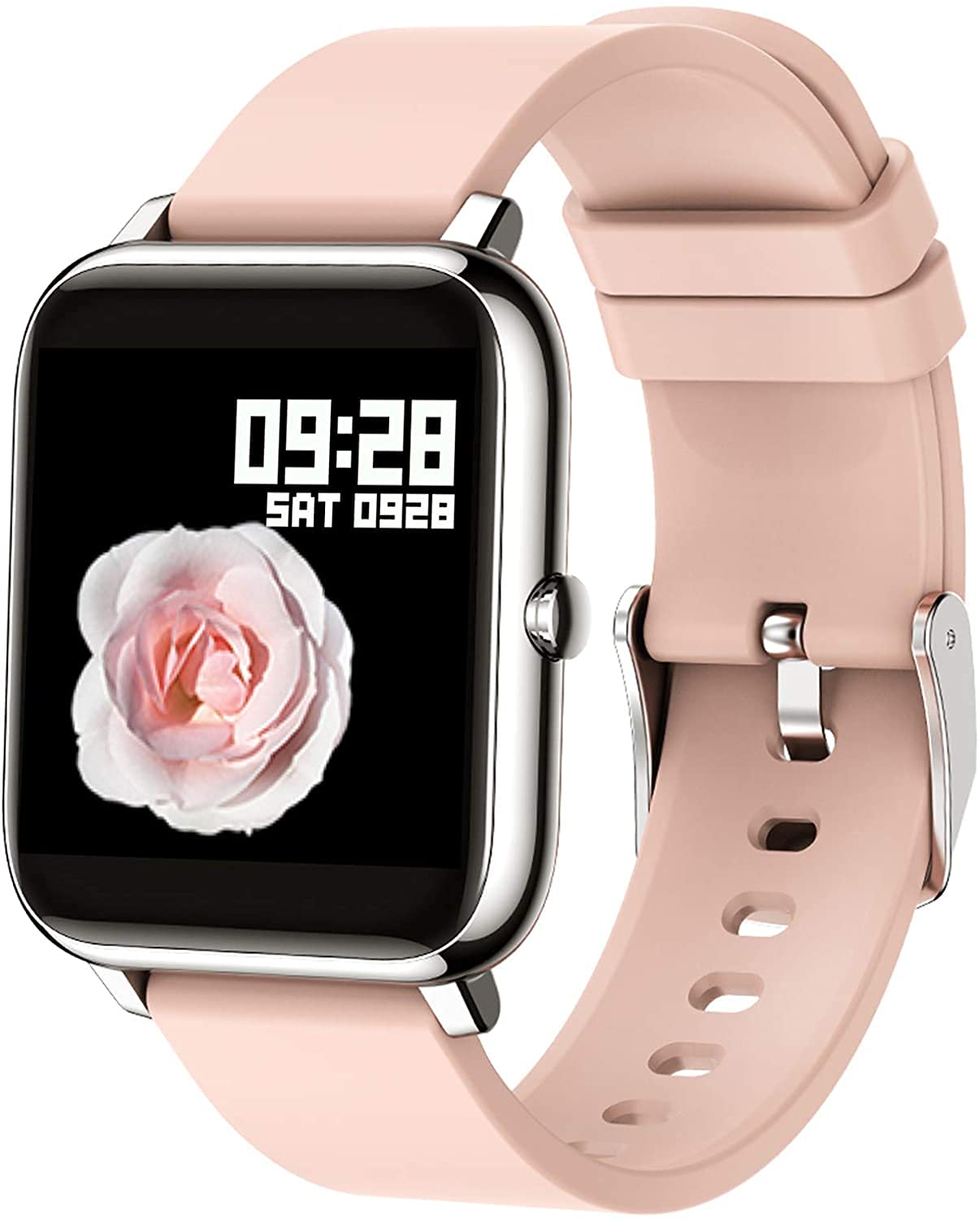 Popglory Smartwatch, fitnesstracker met bloeddrukmeting, fitnesshorloge met hartslagmeter, slaapmonitor, IP67-waterdicht, sporthorloge, stappenteller voor Android en iOS smartwatch, voor dames en heren