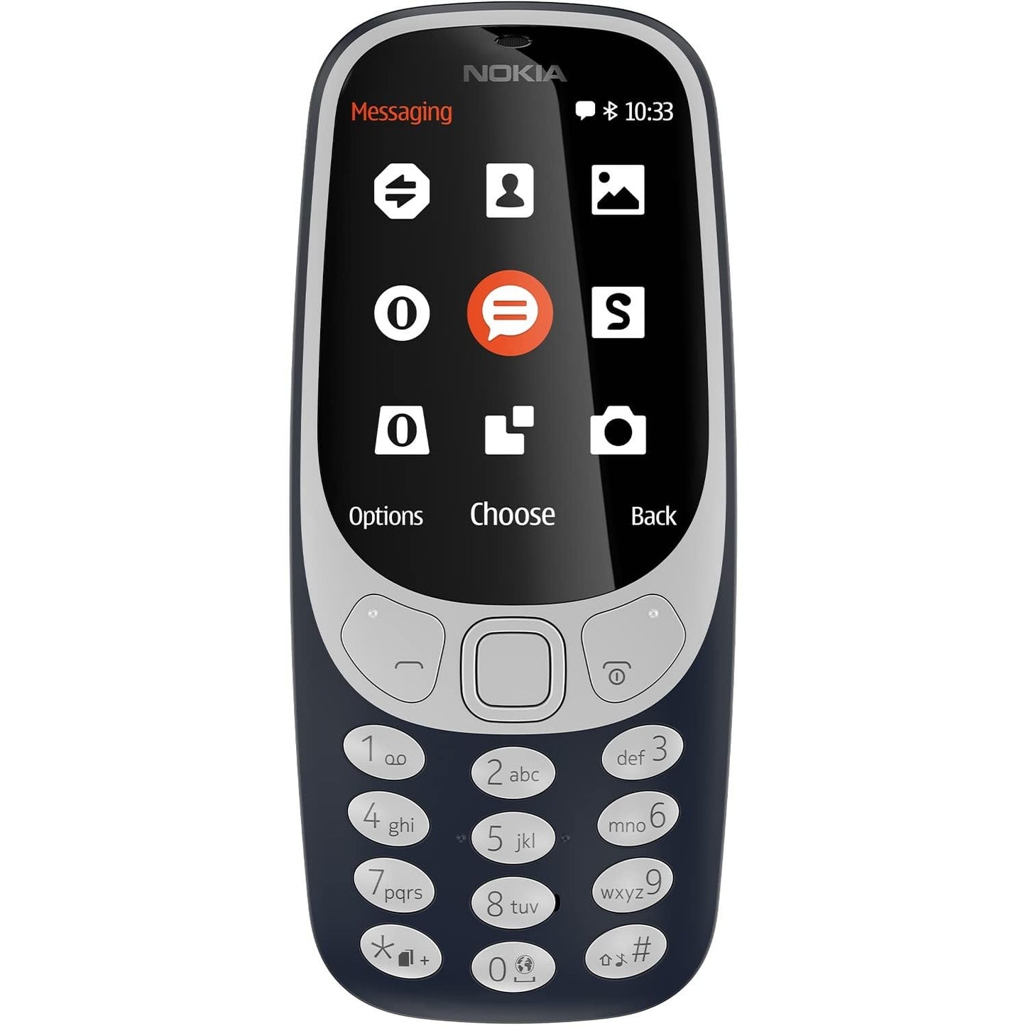 Nokia 3310 2G mobiele telefoon (2,4 inch kleurendisplay, 2MP camera, Bluetooth, radio, MP3-speler, dual sim) donkerblauw