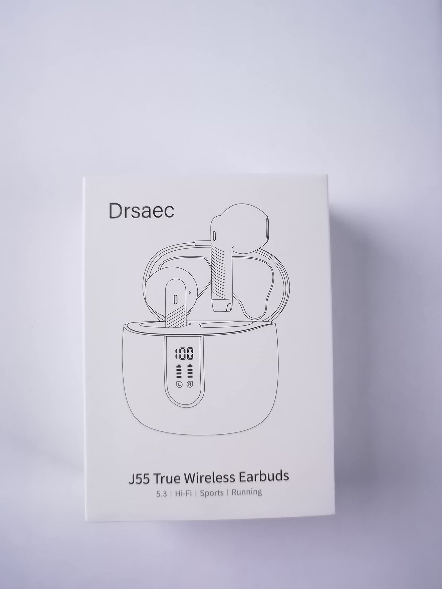 Draadloze oordopjes, Bluetooth 5.3 Hoofdtelefoon NIEUWE Draadloze Hoofdtelefoon met 4 ENC Microfoon, 56H Bluetooth Oortelefoon in Ear Noise Cancelling Diepe Bass, Mini Oordopjes Bluetooth Oordopjes