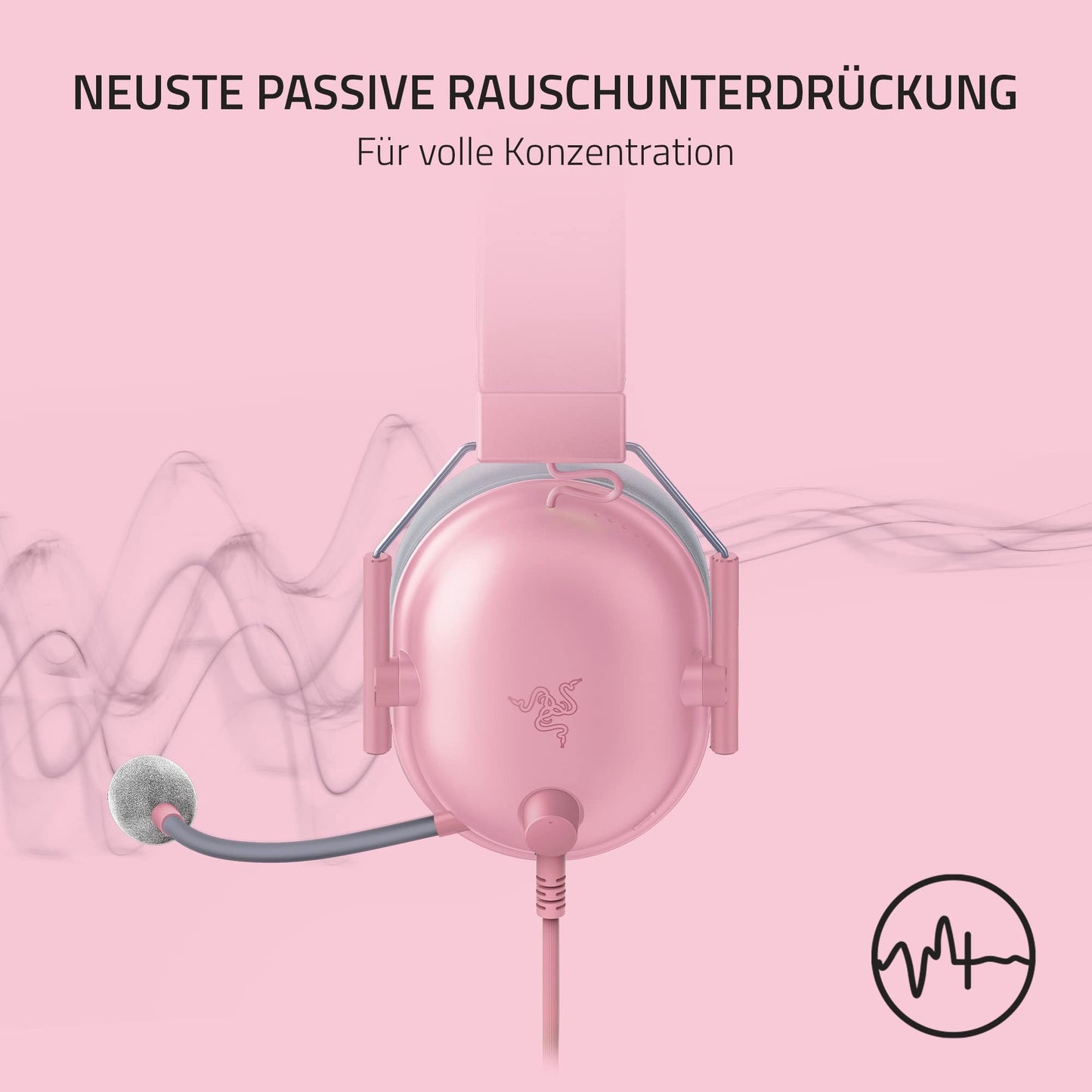 Razer BlackShark V2 X - Multi-Plattform kabelgebundenes Esports-Headset (Triforce 50mm Treiber, Erweiterte Passive Geräuschunterdrückung, 7.1 Surround Sound, Hyperclear Cardioid Mic) Quartz Pink