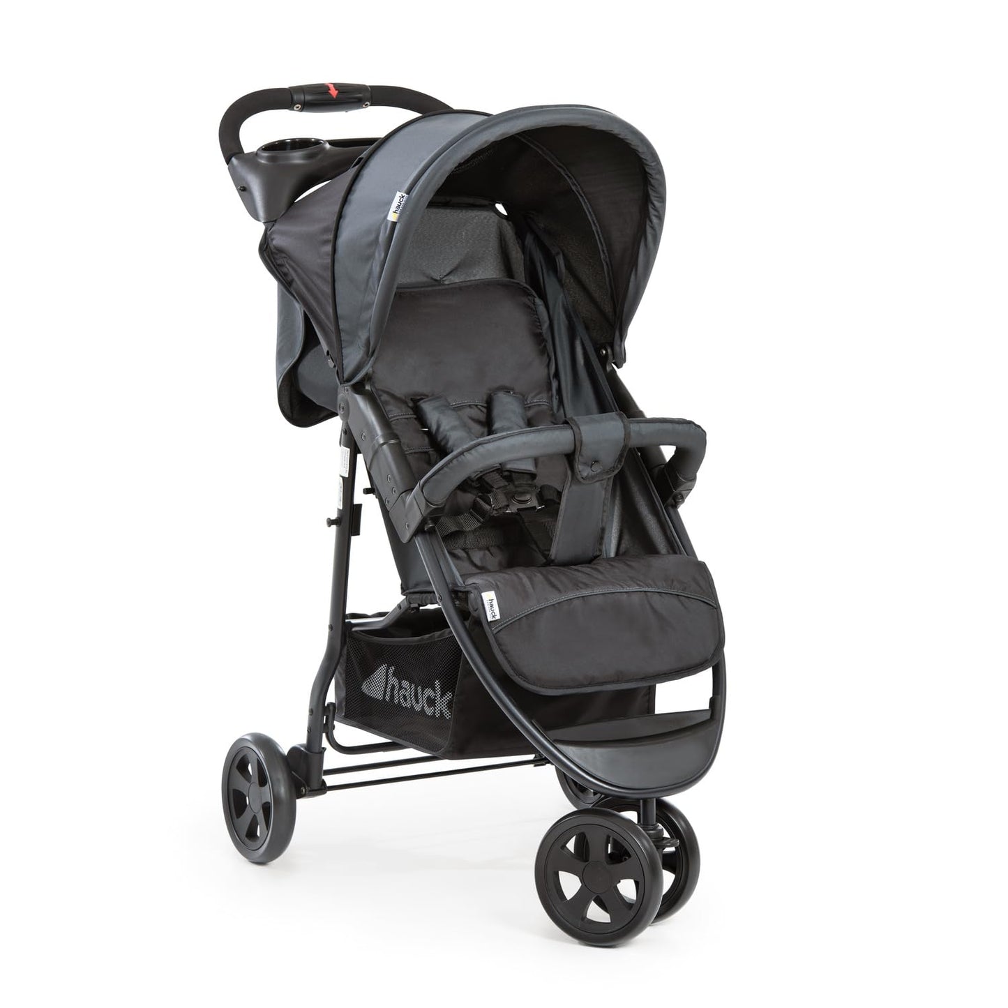 Hauck Citi Neo 2 kinderwagen met drie wielen, tot 25 kg/opvouwbaar met één hand/lichtgewicht - 7,5 kg/bekerhouder inbegrepen/ligpositie voor baby's vanaf de geboorte/grote mand/grijs