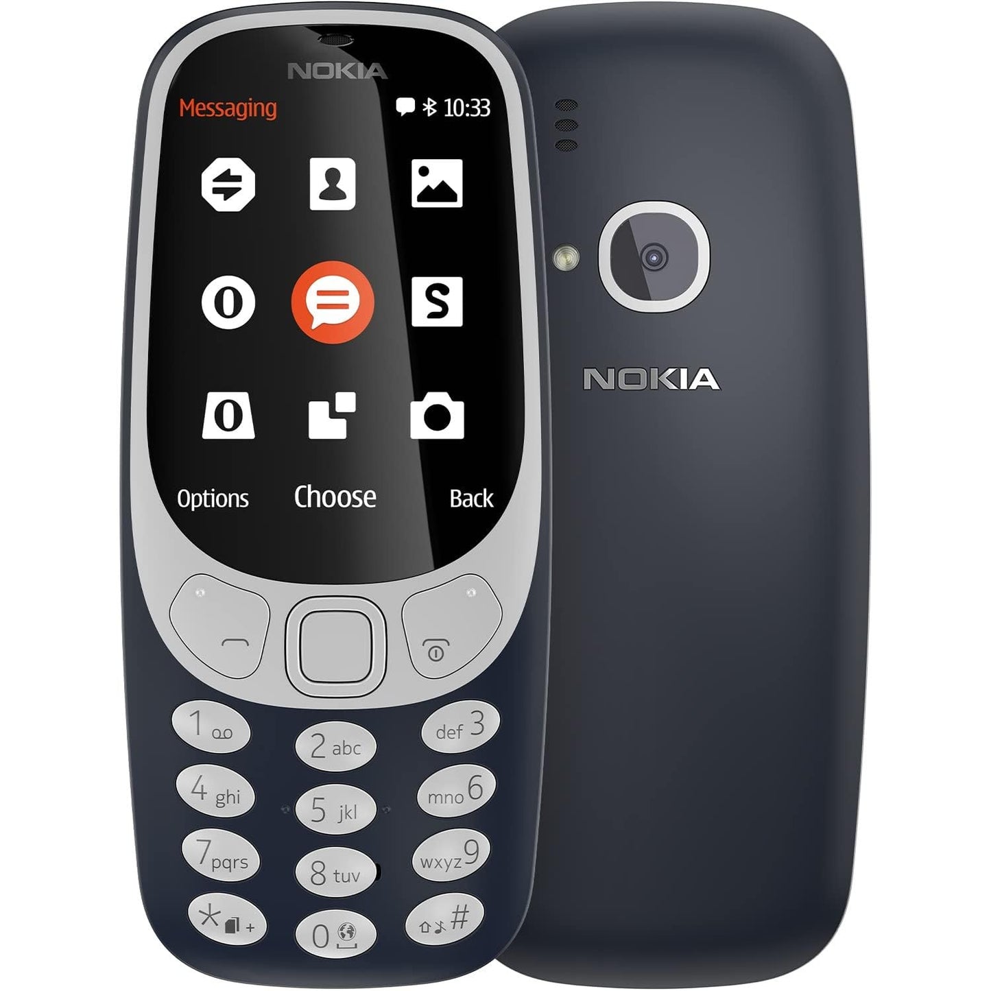 Nokia 3310 2G mobiele telefoon (2,4 inch kleurendisplay, 2MP camera, Bluetooth, radio, MP3-speler, dual sim) donkerblauw