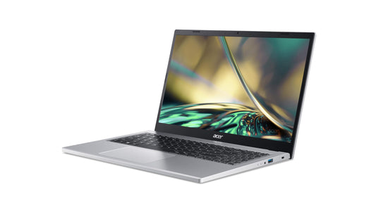 Acer Aspire 3 (A315-24P-R9JA) laptop, 15,6 inch FHD-display, AMD Ryzen 5 7520U, 16 GB RAM, 512 GB SSD, AMD Radeon grafische kaart, Windows 11, QWERTZ-toetsenbord, zilver