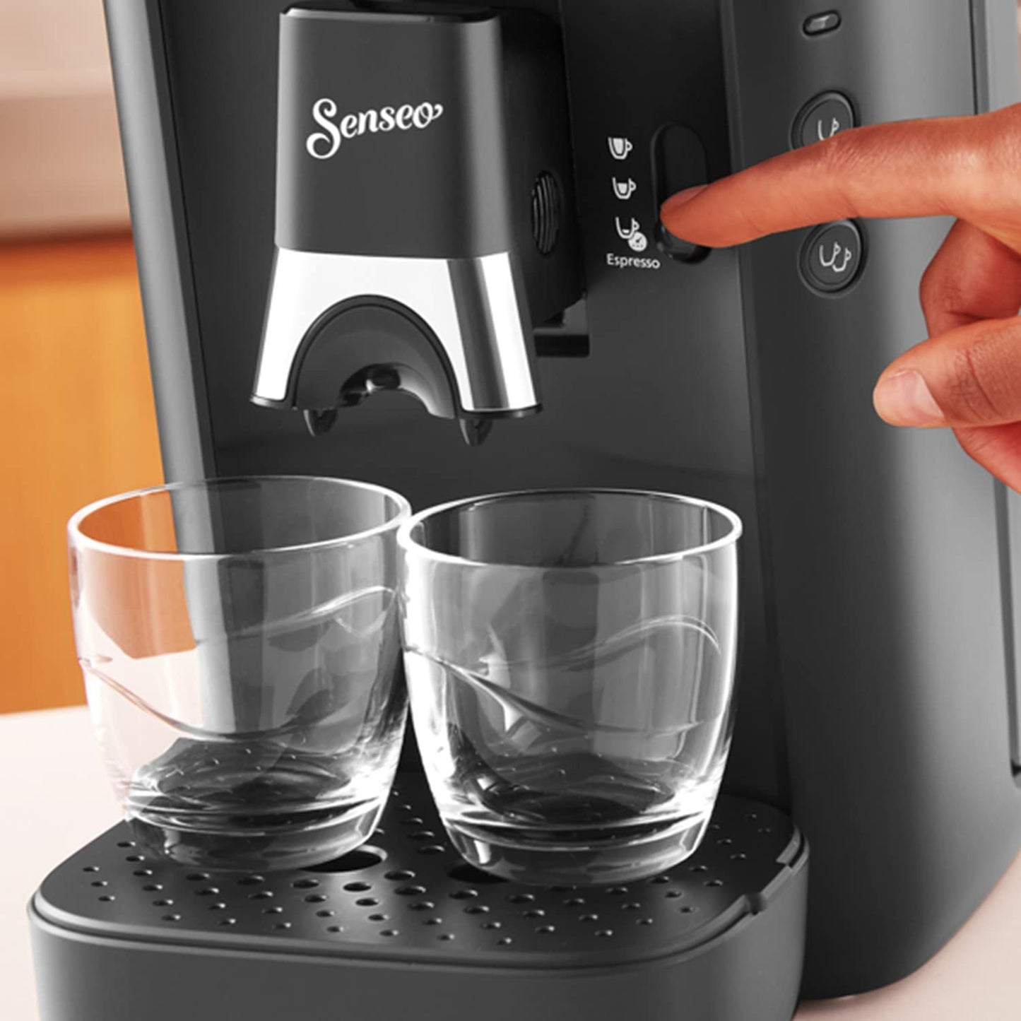 Philips Senseo Maestro Koffiepadmachine, 1.2 Liter Waterreservoir, Koffiesterktekeuze en Memofunctie, Groen Product, Kleur: Zwart