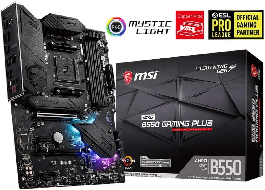 MSI compatible MPG B550 Gaming Plus, AMD B550 Mainboard - Sockel AM4