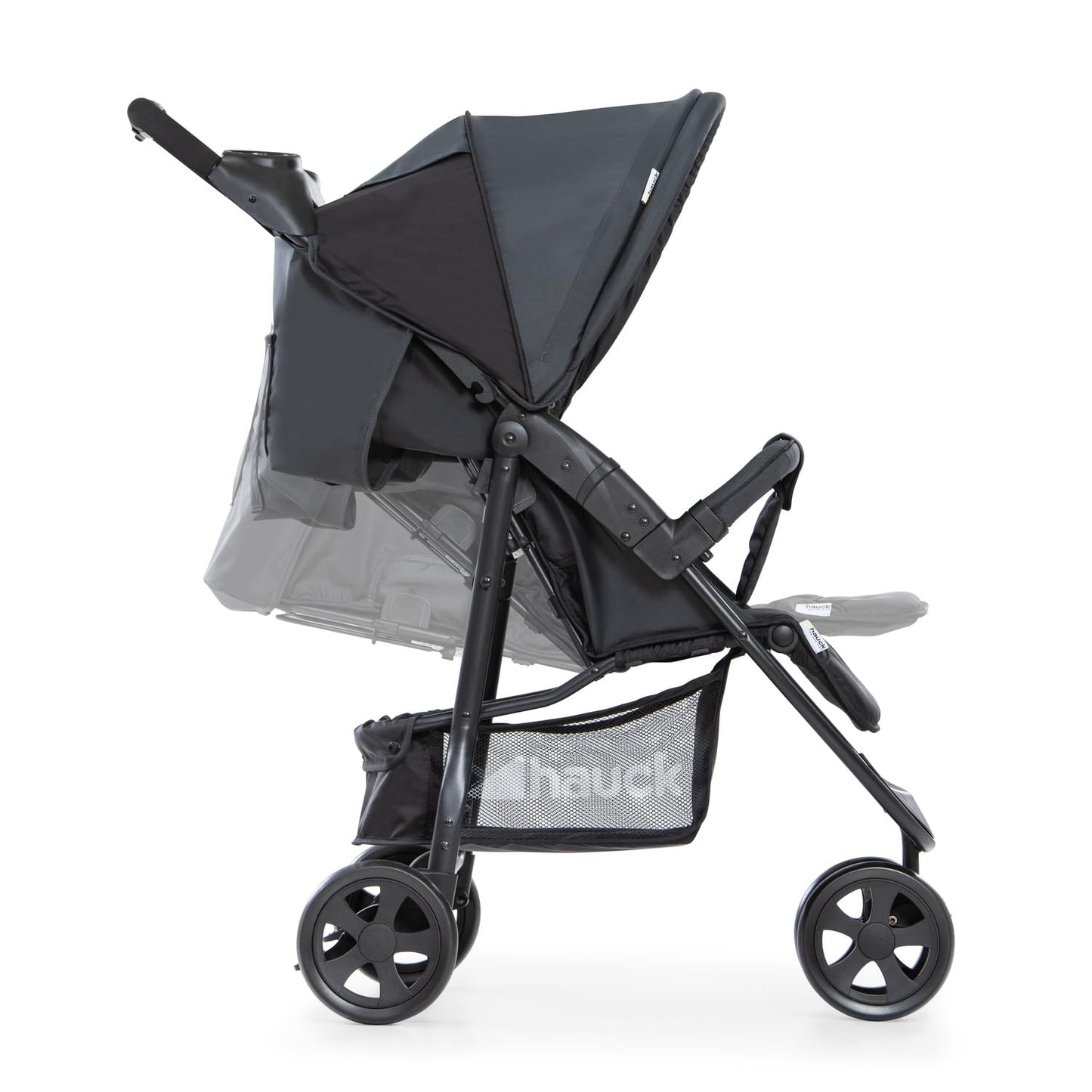 Hauck Citi Neo 2 kinderwagen met drie wielen, tot 25 kg/opvouwbaar met één hand/lichtgewicht - 7,5 kg/bekerhouder inbegrepen/ligpositie voor baby's vanaf de geboorte/grote mand/grijs