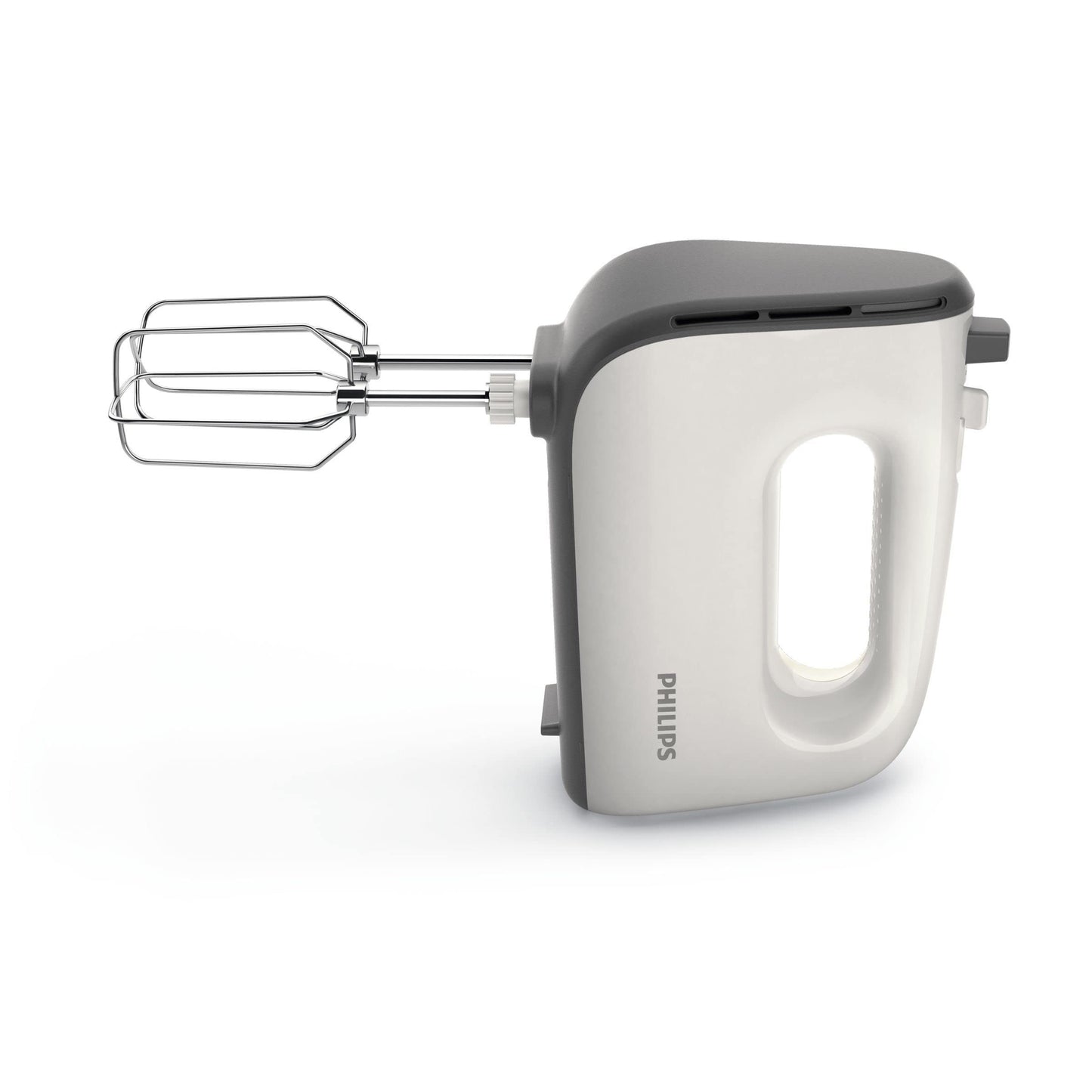 Philips Handmixer Viva Collection - 450 Watt - 5 Snelheden - Turbo stand - Eenvoudige kloppermontage - Kegelvormige klopper - Eenvoudige ontgrendeling - Met kneedaccessoire - HR3741/00