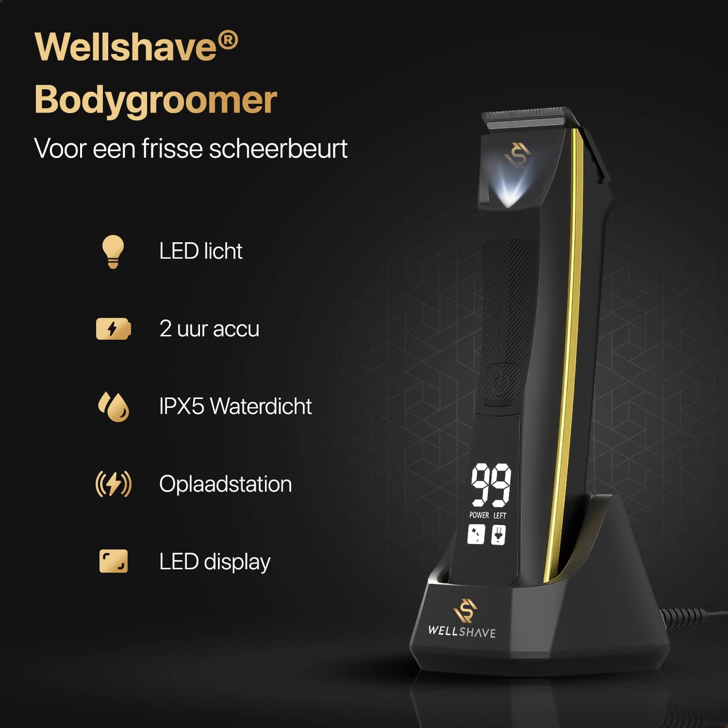 Wellshave Bodygroomer Mannen - Trimmer voor Lichaam en Baard - Schaamhaar Trimmer Mannen - Body trimmer heren - Shaver voor Schaamstreek & Lichaam