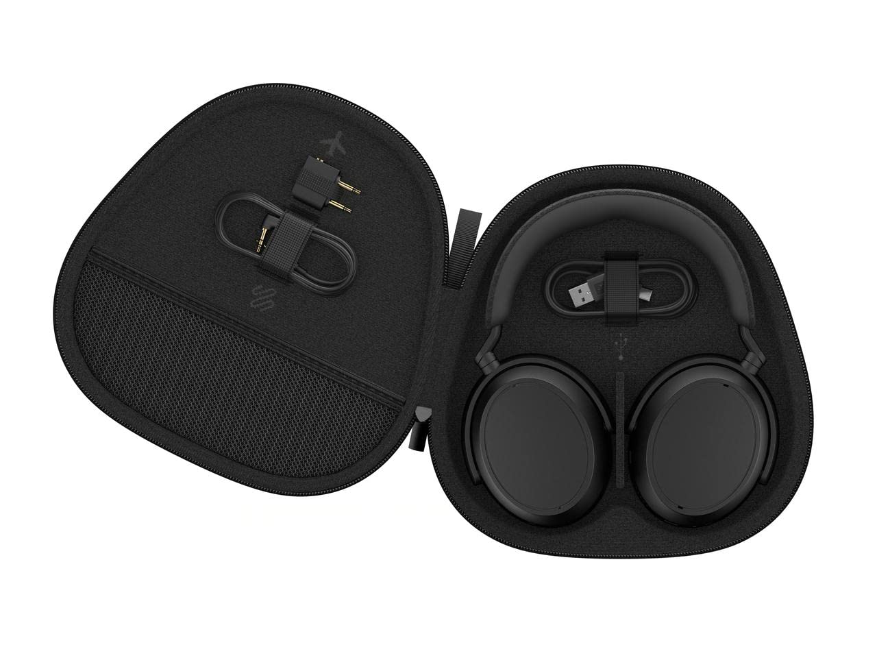 Sennheiser 509266 MOMENTUM 4 draadloze hoofdtelefoon - Bluetooth headset voor kristalheldere gesprekken met Adaptive Noise Cancellation, 60 uur accuduur, instelbaar geluid - zwart