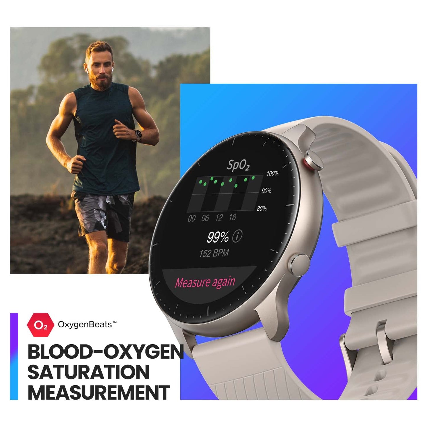 Amazfit Smartwatch GTR 2 smartwatch, bluetooth-oproep, muziekweergave, 90+ sportmodi, hartslagmeter, waterdicht 5 ATM, Alexa, GPS, SpO2, zwart [2022 nieuwe versie]